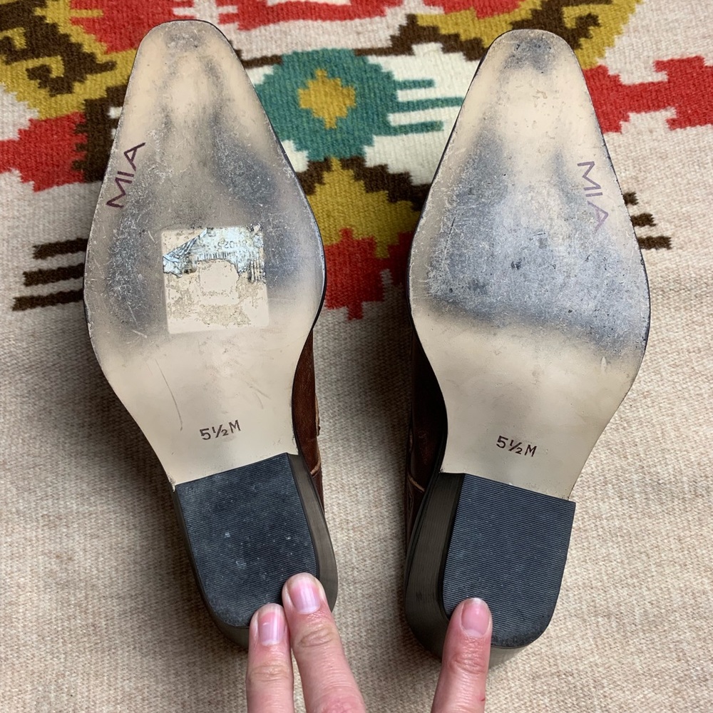 MIA Leather “Phoenix” Heeled Slides-5.5 - Picture 4 of 8